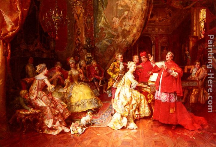 The Gala Recital painting - Cesare-Auguste Detti The Gala Recital art painting